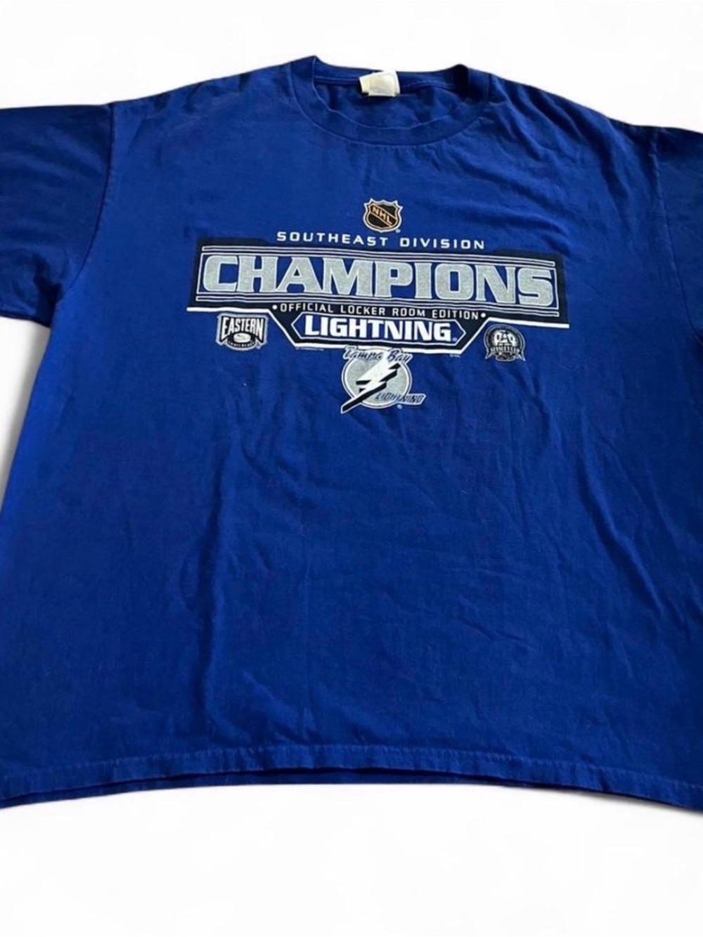 Vtg Mens XL 2003 Stanley Cup SE Division Champions Tampa Bay Lightning T Shirt